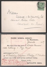 1917 KGV Sutcliffe Bros. 1/2d Postcard