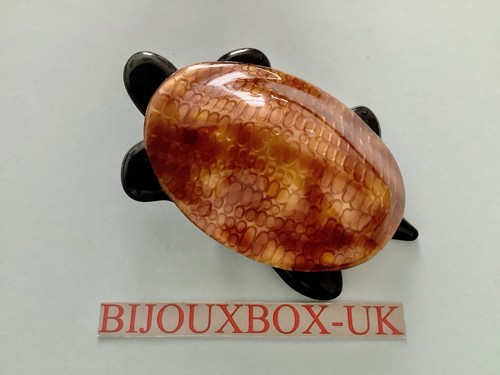 Lea stein tortoise - tortoise, brooch