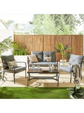 Very Home Nice Sofa Set Metallic Grey Outdoor Stylish Durable Garden Furniture