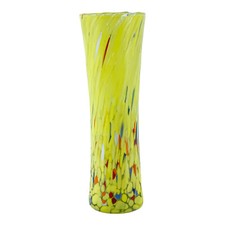 Murano Glass Vase Yellow Multi