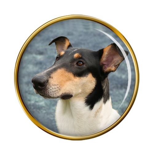 Smooth collie dog lapel pin - collie,