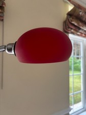 Glass lamp shade for Dana light spare replacement for multi arm floor lamp Red.