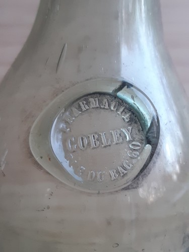 Antique blown glass bottle - antique,
