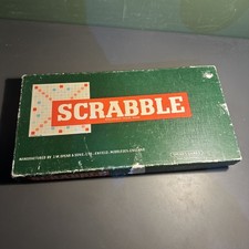 Vintage 1950s Spears Games Scrabble Board Game Complete Wooden Tile Racks 