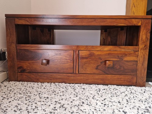 Solid sheesham wood corner - wood, tv