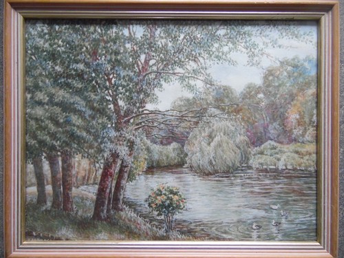 Ducks pond in southport - in,