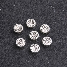Tree Of Life Tibetan Metal Beads For Jewellery Making x10 Charms 9mm Spacer