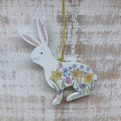 Wood hanging bunny - rabbit, with