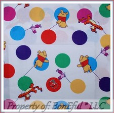 BonEful Fabric FQ Cotton Baby Winnie the Pooh Disney Birthday Rainbow Balloon LG