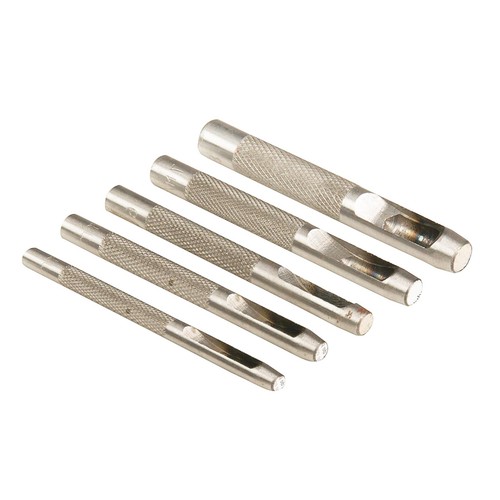 Hollow punch set 5pc hole - 5pc,