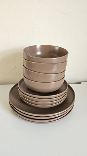 Piece mocha brown dinner - mocha,