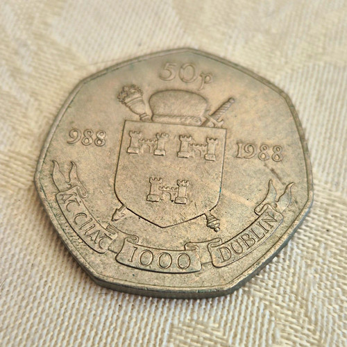Ireland decimal 50p coin 1988 - ireland,