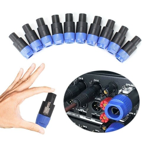 10pcs set speakon male - speakon, plug