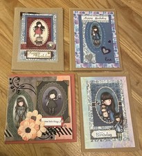 4 gorjuss girls handmade birthday cards greeting some 3d all with envelopes