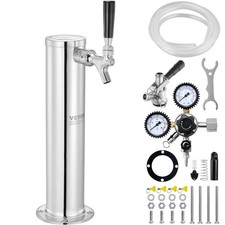 VEVOR Single Tap Kegerator Tower Kit Kegerator Beer Tower & S-System Keg Coupler