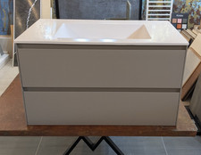 Arblu Italian 5.Zero Two Drawer Grey Bathroom Vanity Unit and Basin EX DISPLAY