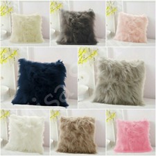 FAUX FUR CUSHION COVER COVERS MONGOLIAN WARM COSY SOFT FURRY THROW PILLOW SOFA 