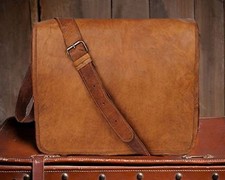 Men leather briefcase - men's,