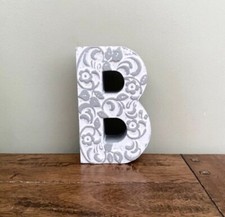 NEXT Vintage Carved Letter B Ornament Alphabet Monogram - Brand New