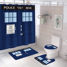 4 Pcs Tardis Police Box Shower