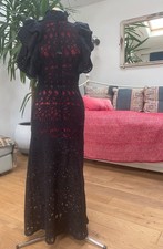 Zara gothic black lace dress S