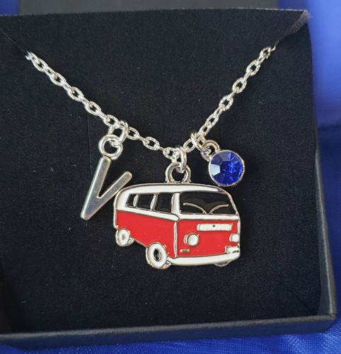 Camper necklace initial - camper,