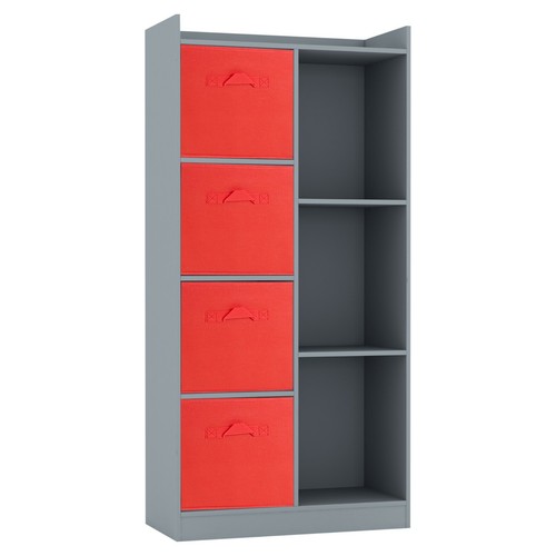 Tall wooden cube bookcase - tall,