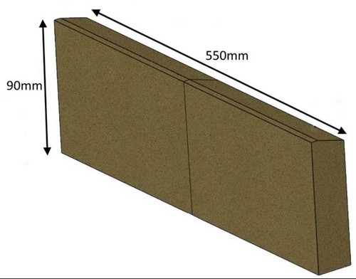 Rear fire bricks - rear, compatible