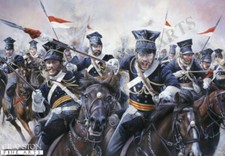 Charge of the light brigade military art post card  17th Lancers Crimean war