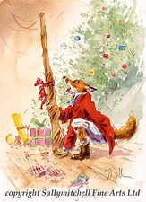 Funny Fox, Shooting Christmas cards pack of 10  by Jonathan Walker C386x