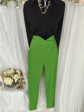 Vera & Lucy high-waisted green trousers (new without tags)