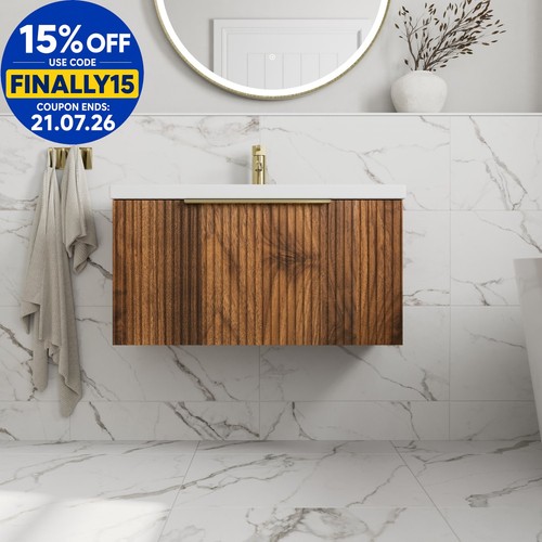Fluted 800mm bathroom - fluted,