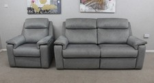 G Plan Thornbury Stingray Charcoal Fabric Power Recline 3 Seater Sofa & Armchair
