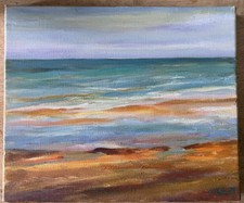 THE SEA. Original Oil Painting By VIRGINIA ALBUTT