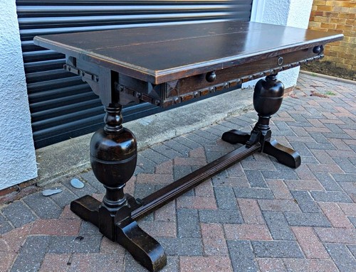 Antique oak draw leaf dining - antique,