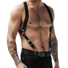 Men Sexy PU Leather Harness