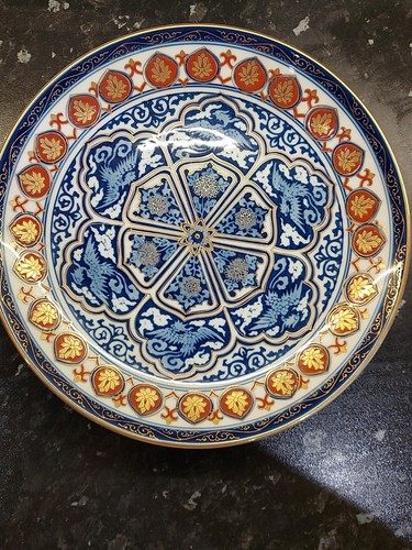 Gold imari cobalt - blue, hand