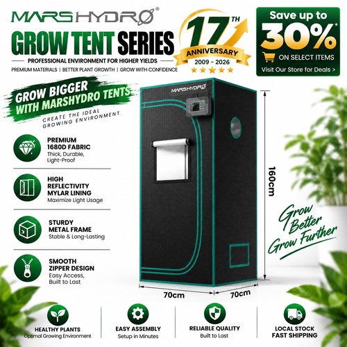 Mars hydro 70x70x160cm grow - hydro,