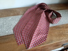Frangi Red Patterned Cravat MOD Scarf Scooter Paul Weller Dandy Retro