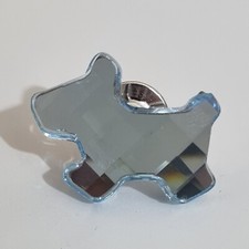 Swarovski Tie Pin Dog Blue Crystal Collection Brooch 