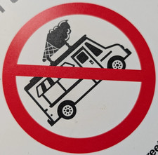 No Unlicensed Ice Cream Trading - Metal Sign - Shop Display Van Parlour Warning