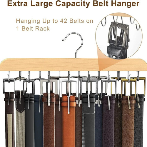 Wooden belt rack tie - wooden,