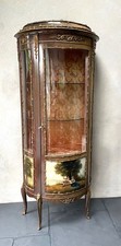 Antique Display Cabinet Cupboard Hand Painted Art Panels