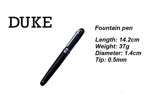 Duke fountain pen 5mm black - duke,