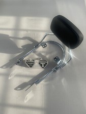 TRIUMPH BONNEVILLE T100/SE/SCRAMBLER (AIR COOLED) CHROME LOW SISSY BAR + RAIL