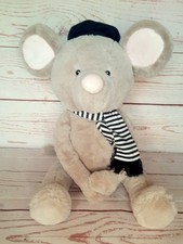 Baby Aspen Monsieur Lesqueak Plush Mouse Soft Toy 14" Nursery Decor 