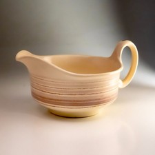 Susie Cooper Gravy Boat Cream Glazed Earthenware 16cm Mid Century Modern Ceramic