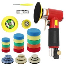 1"2"3" Mini Dual Action Air Sander Kit Random Orbital Polisher Buffer for Car UK