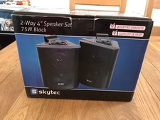 Skytec Black 4" Wall Speakers - 75W Output