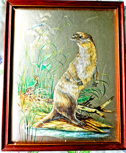 Vintage metallic foil art - metallic,